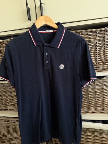 Polo moncler uomo blu scuro - polo,