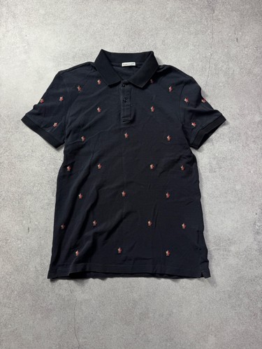 Polo moncler shirt nera - moncler,