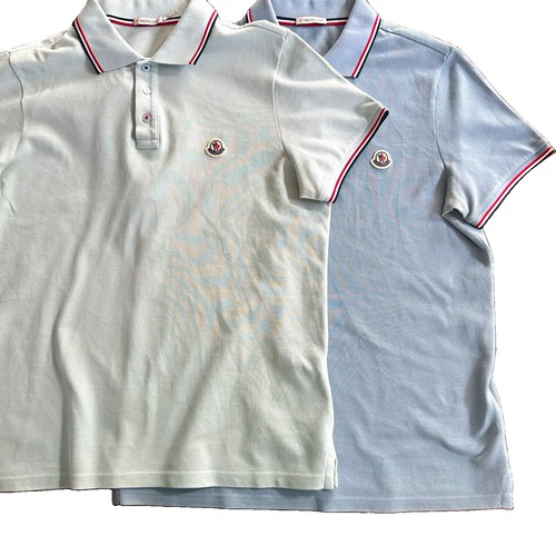 Polo moncler uomo tricolore - moncler,