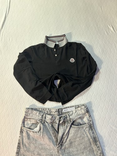 Moncler polo uomo nera grigia - uomo, nera/grigia