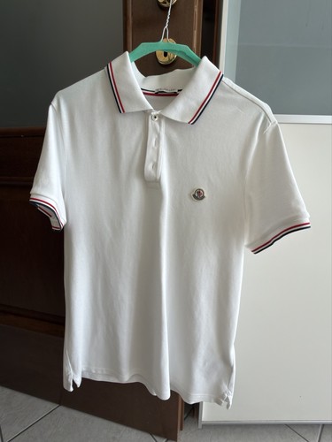 Polo moncler bianca con - moncler,