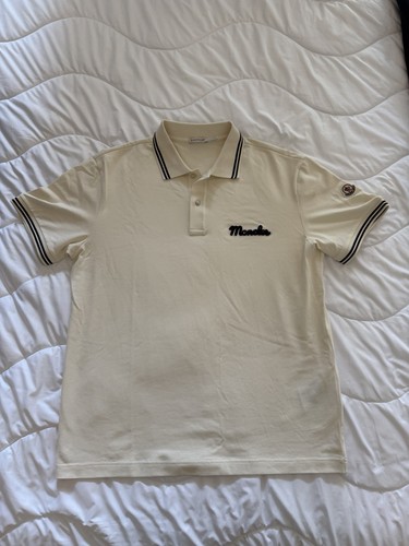 Polo moncler con logo - con, scritta