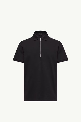 Polo mezza zip moncler logo - zip,
