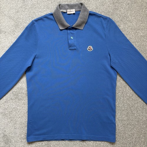 Polo moncler manica lunga blu - lunga,