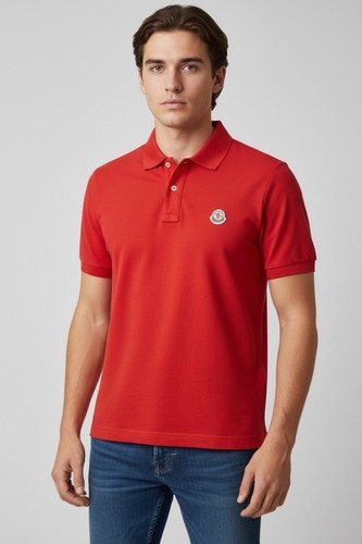 Polo moncler rossa taglia - taglia, l