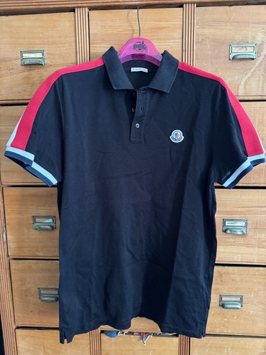 Moncler mens black - polo, shirt